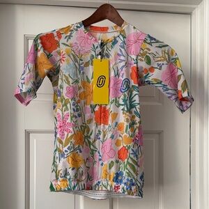 Colorful Floral Short Sleeve bike jersey